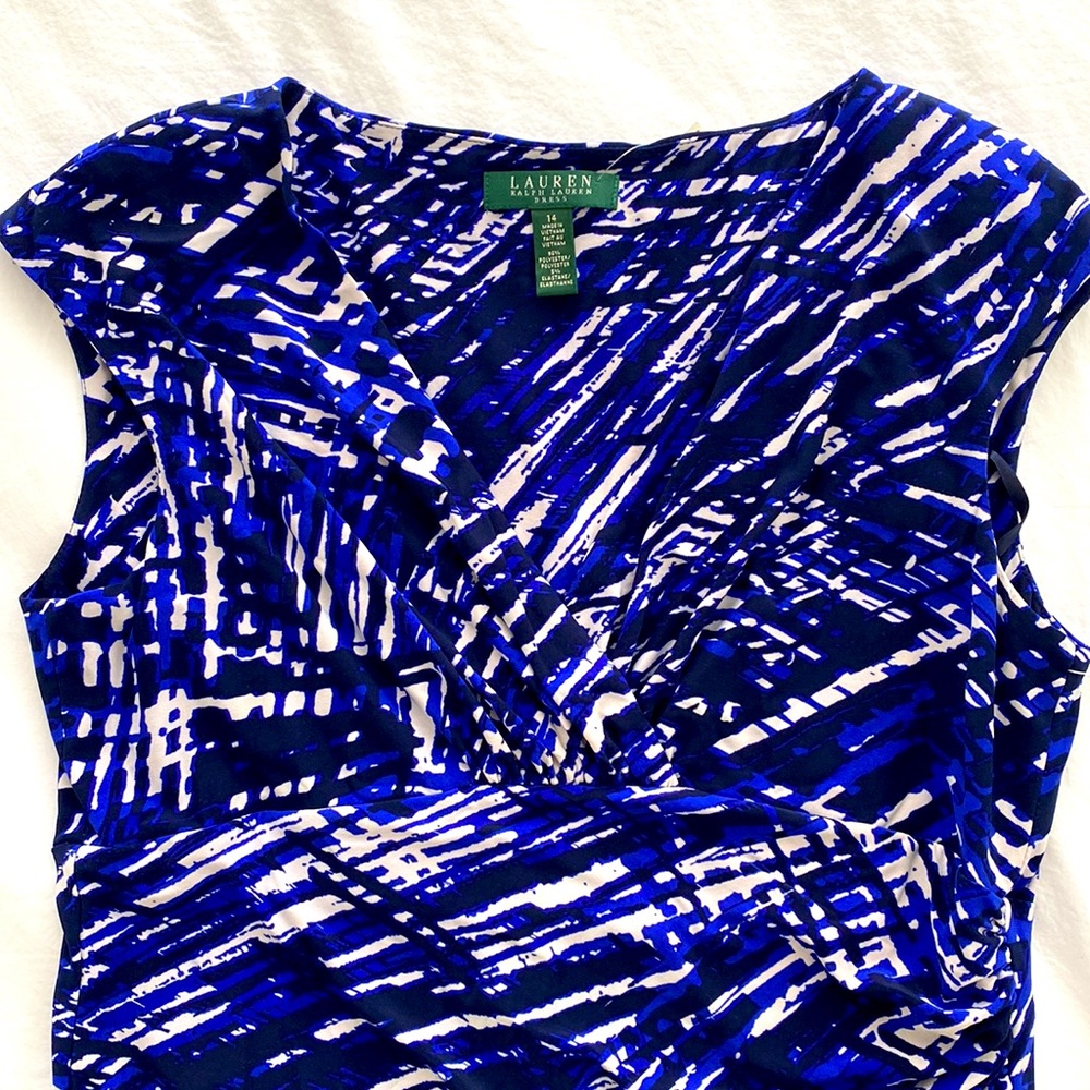 NEW - Lauren by Ralph Lauren - Machine washable!  Cap sleeve dress - Sz 14